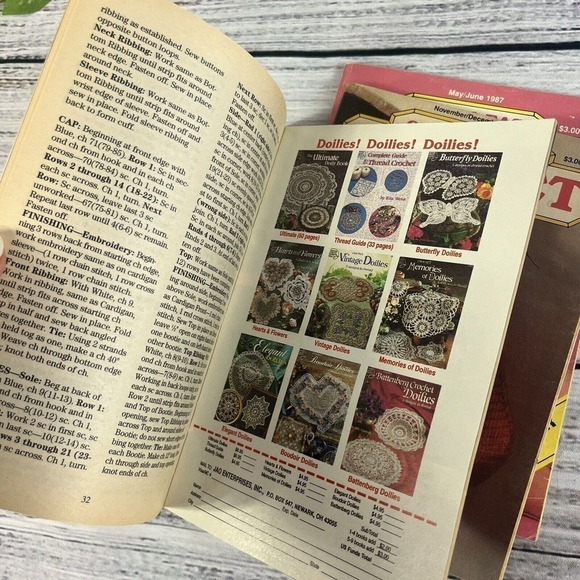 Vintage Lot of 3 Quick & Easy Crochet Craft Magazines 1987-88 1995 - Picture 7 of 9